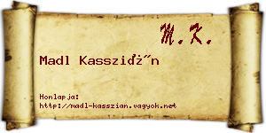 Madl Kasszián névjegykártya
